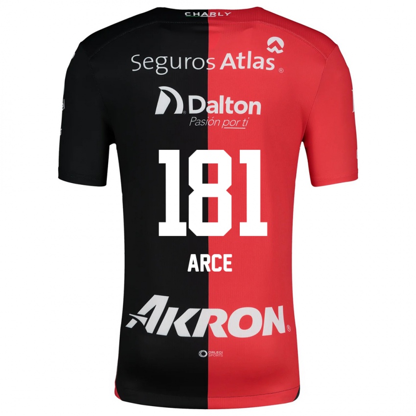 Børn Edson Arce #181 Rød Sort Hjemmebane Spillertrøjer 2024/25 Trøje T-Shirt