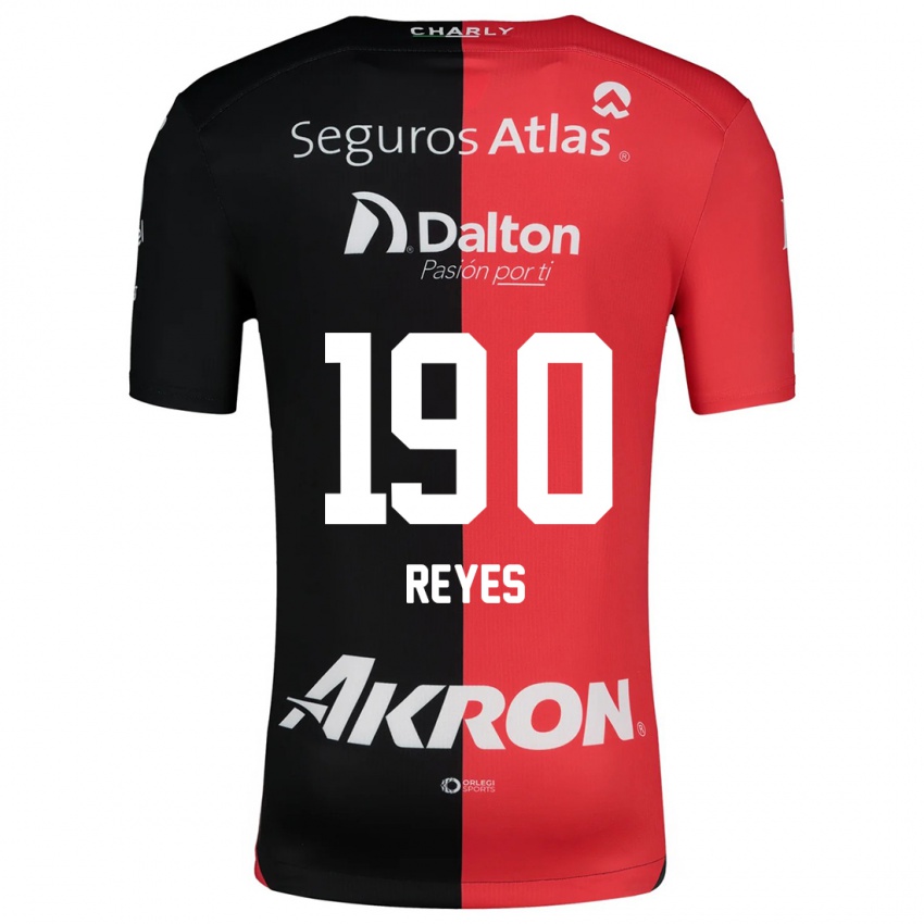 Børn Óscar Reyes #190 Rød Sort Hjemmebane Spillertrøjer 2024/25 Trøje T-Shirt