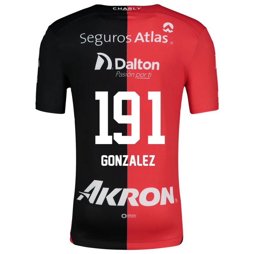 Børn Juan González #191 Rød Sort Hjemmebane Spillertrøjer 2024/25 Trøje T-Shirt