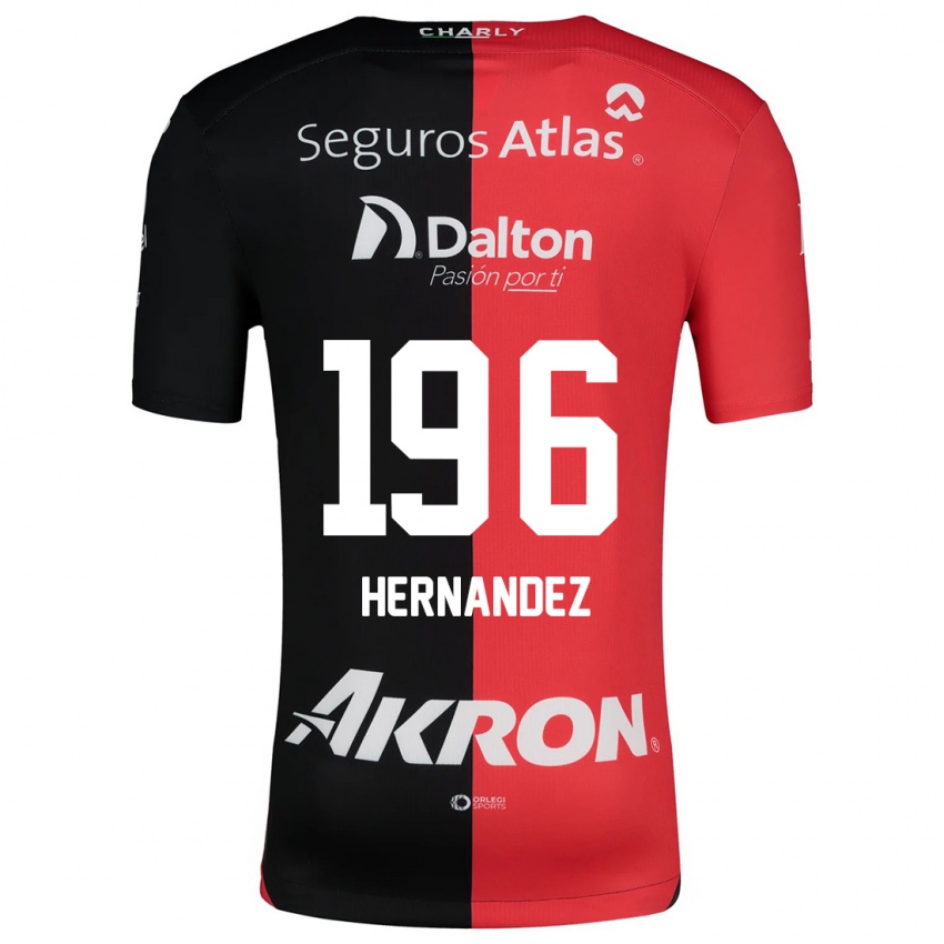 Børn Miguel Hernández #196 Rød Sort Hjemmebane Spillertrøjer 2024/25 Trøje T-Shirt