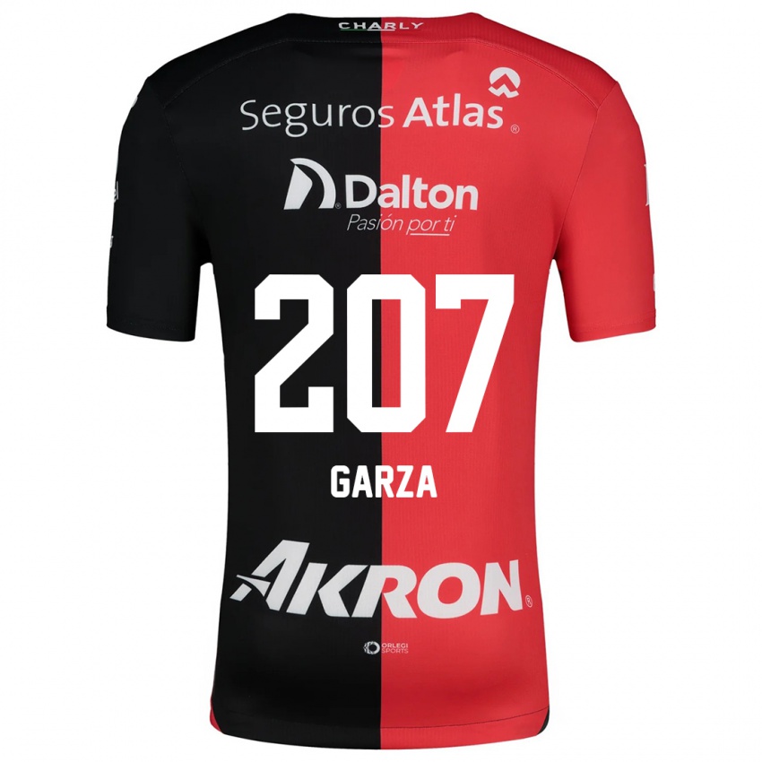 Børn Rodolfo Garza #207 Rød Sort Hjemmebane Spillertrøjer 2024/25 Trøje T-Shirt