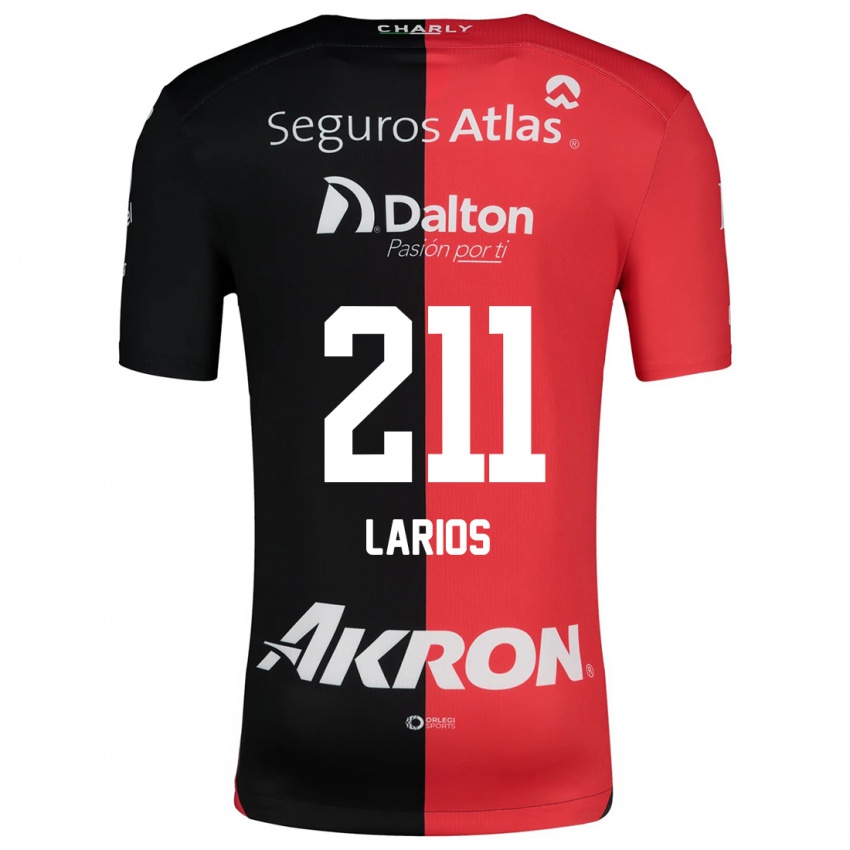 Børn Israel Larios #211 Rød Sort Hjemmebane Spillertrøjer 2024/25 Trøje T-Shirt