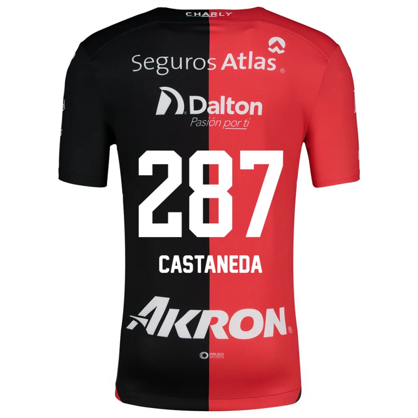 Børn Mariano Castañeda #287 Rød Sort Hjemmebane Spillertrøjer 2024/25 Trøje T-Shirt