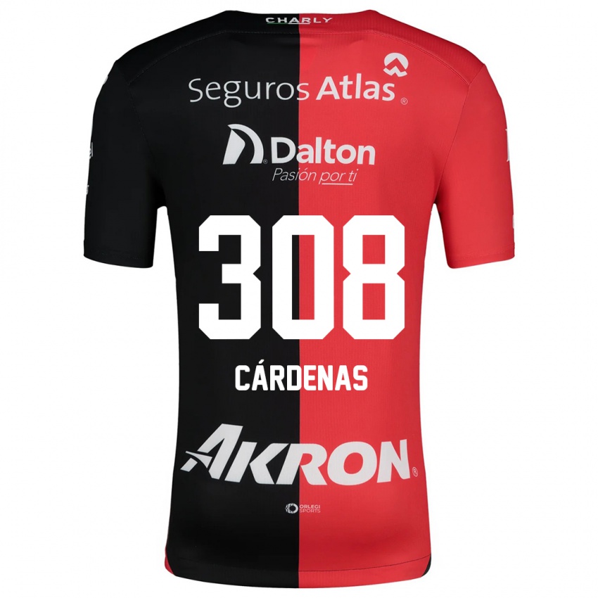 Børn Rodrigo Cárdenas #308 Rød Sort Hjemmebane Spillertrøjer 2024/25 Trøje T-Shirt