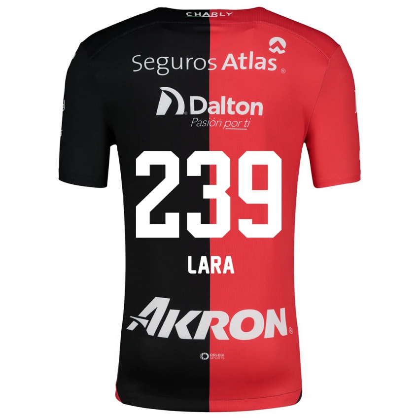 Børn Guadalupe Lara #239 Rød Sort Hjemmebane Spillertrøjer 2024/25 Trøje T-Shirt