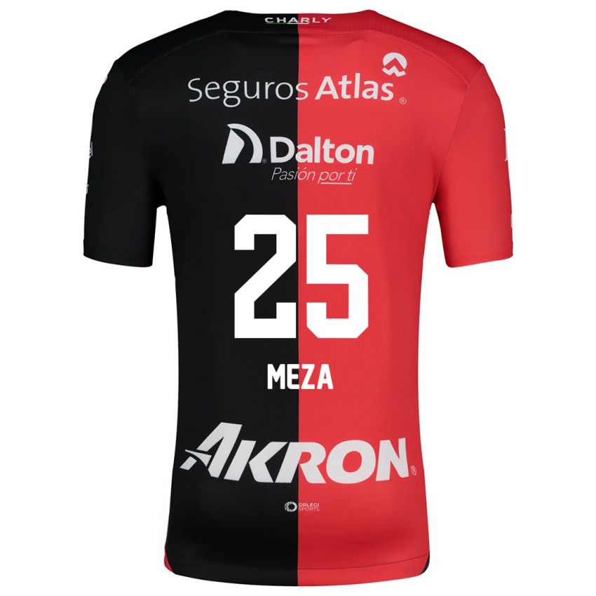 Børn Daniela Meza #25 Rød Sort Hjemmebane Spillertrøjer 2024/25 Trøje T-Shirt