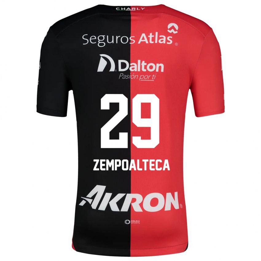 Børn Karla Zempoalteca #29 Rød Sort Hjemmebane Spillertrøjer 2024/25 Trøje T-Shirt