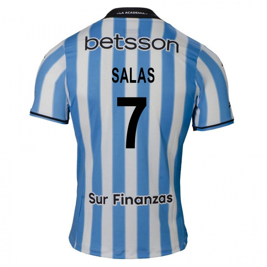 Børn Maximiliano Salas #7 Blå Hvid Sort Hjemmebane Spillertrøjer 2024/25 Trøje T-Shirt