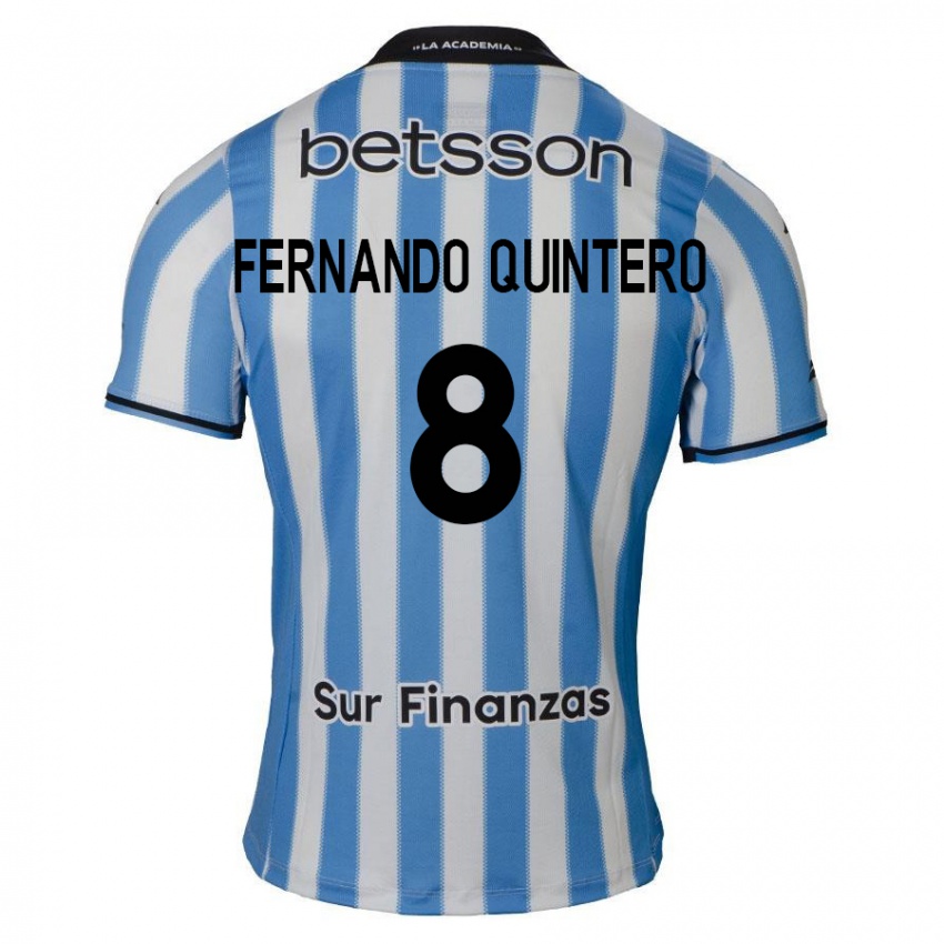 Børn Juan Fernando Quintero #8 Blå Hvid Sort Hjemmebane Spillertrøjer 2024/25 Trøje T-Shirt