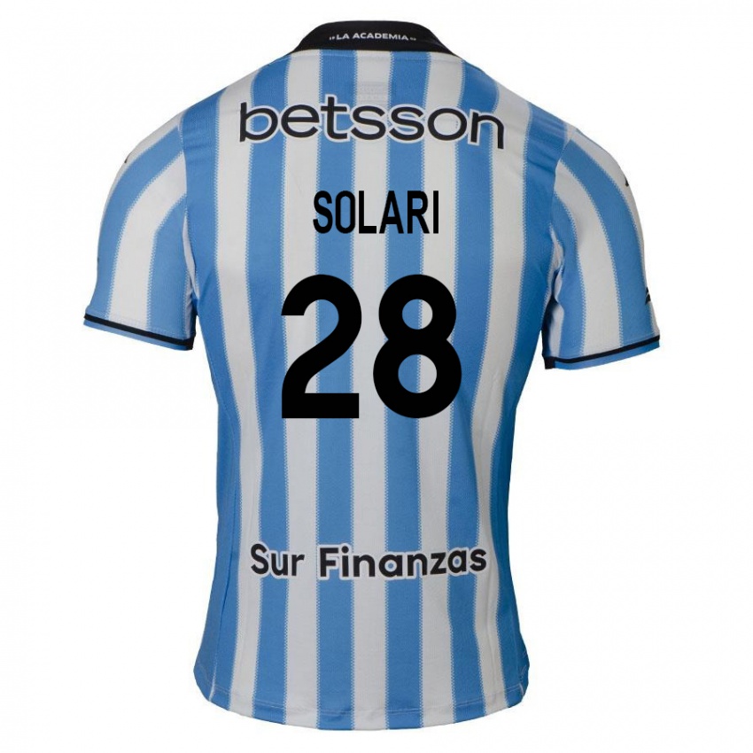 Børn Santiago Solari #28 Blå Hvid Sort Hjemmebane Spillertrøjer 2024/25 Trøje T-Shirt