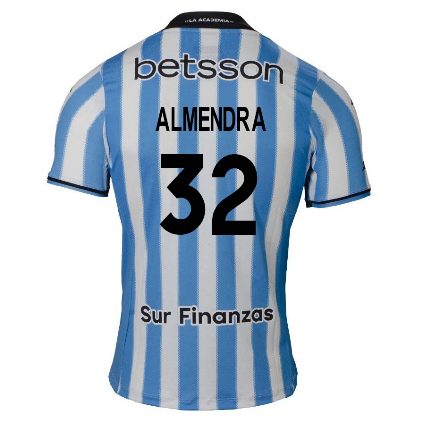 Børn Agustin Almendra #32 Blå Hvid Sort Hjemmebane Spillertrøjer 2024/25 Trøje T-Shirt