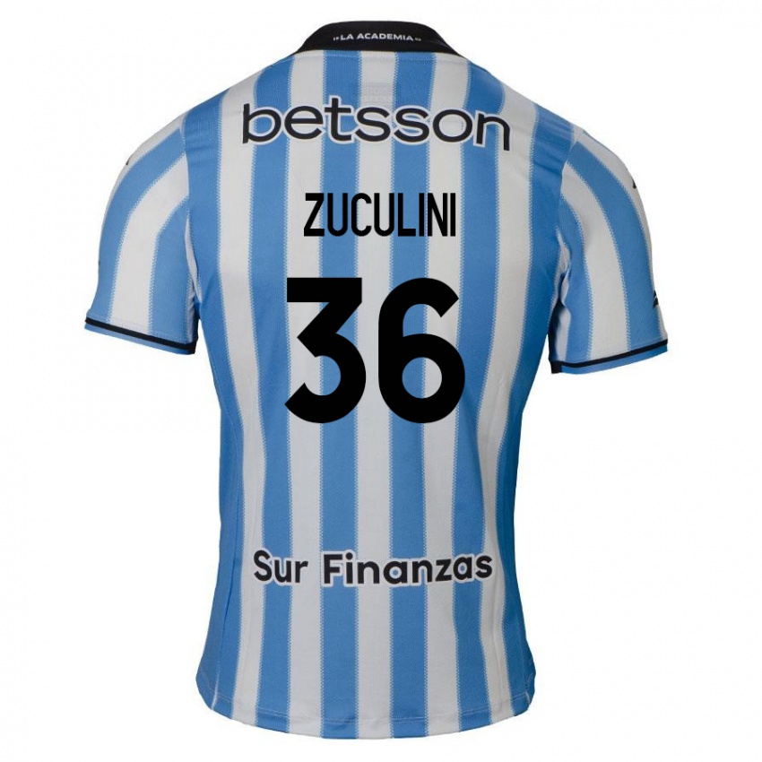 Børn Bruno Zuculini #36 Blå Hvid Sort Hjemmebane Spillertrøjer 2024/25 Trøje T-Shirt