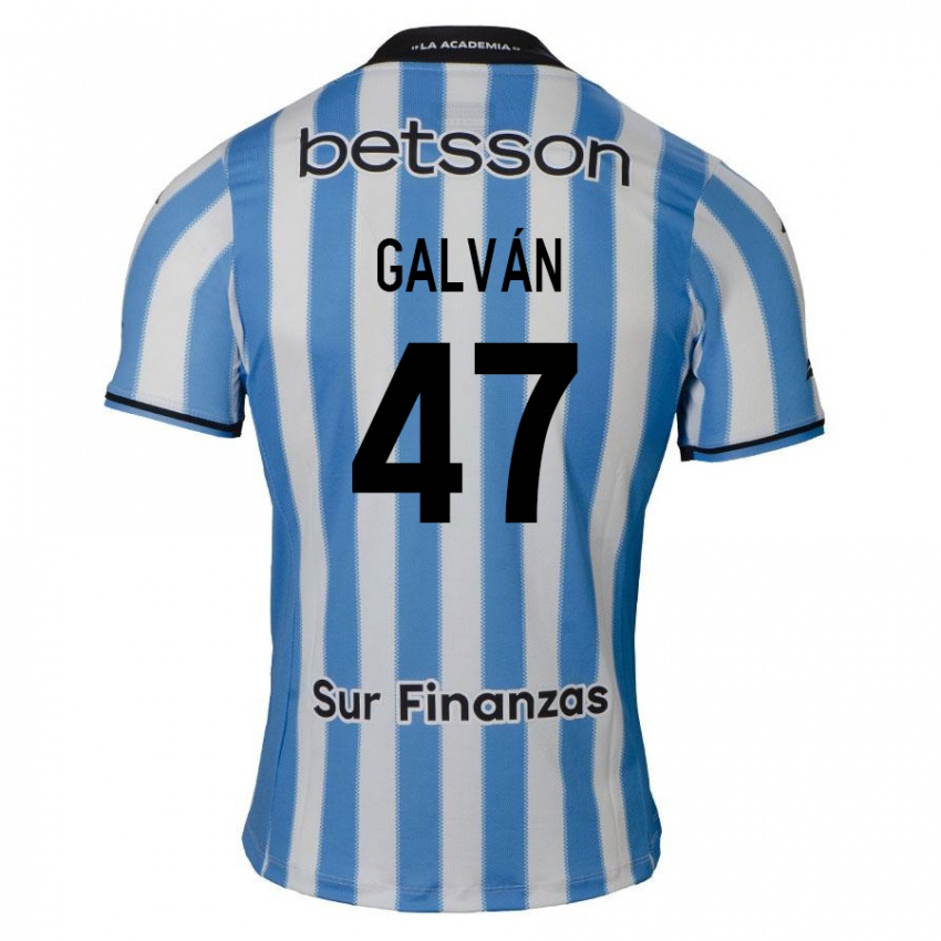 Børn Ignacio Galván #47 Blå Hvid Sort Hjemmebane Spillertrøjer 2024/25 Trøje T-Shirt