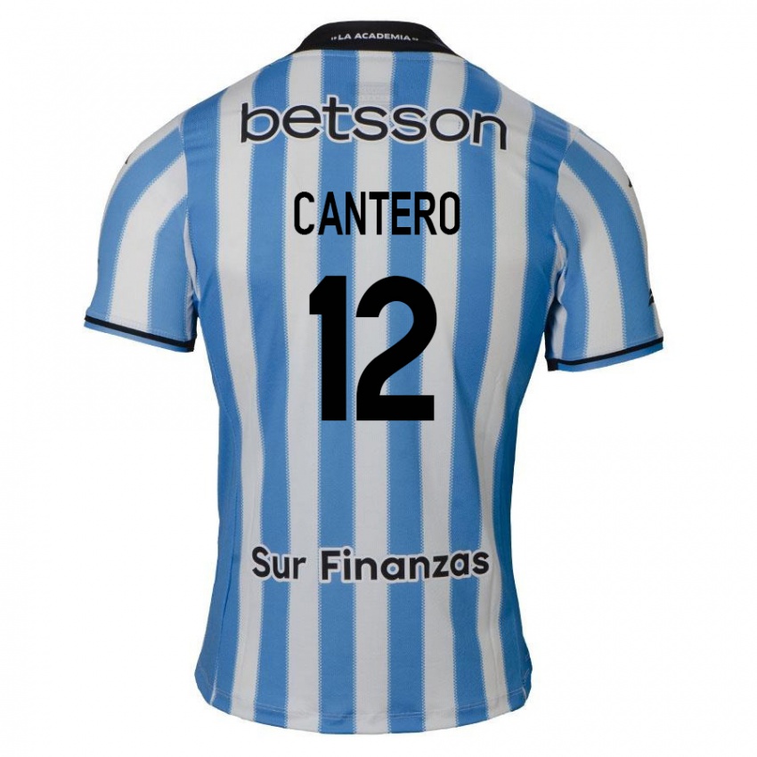 Børn Milton Cantero #12 Blå Hvid Sort Hjemmebane Spillertrøjer 2024/25 Trøje T-Shirt