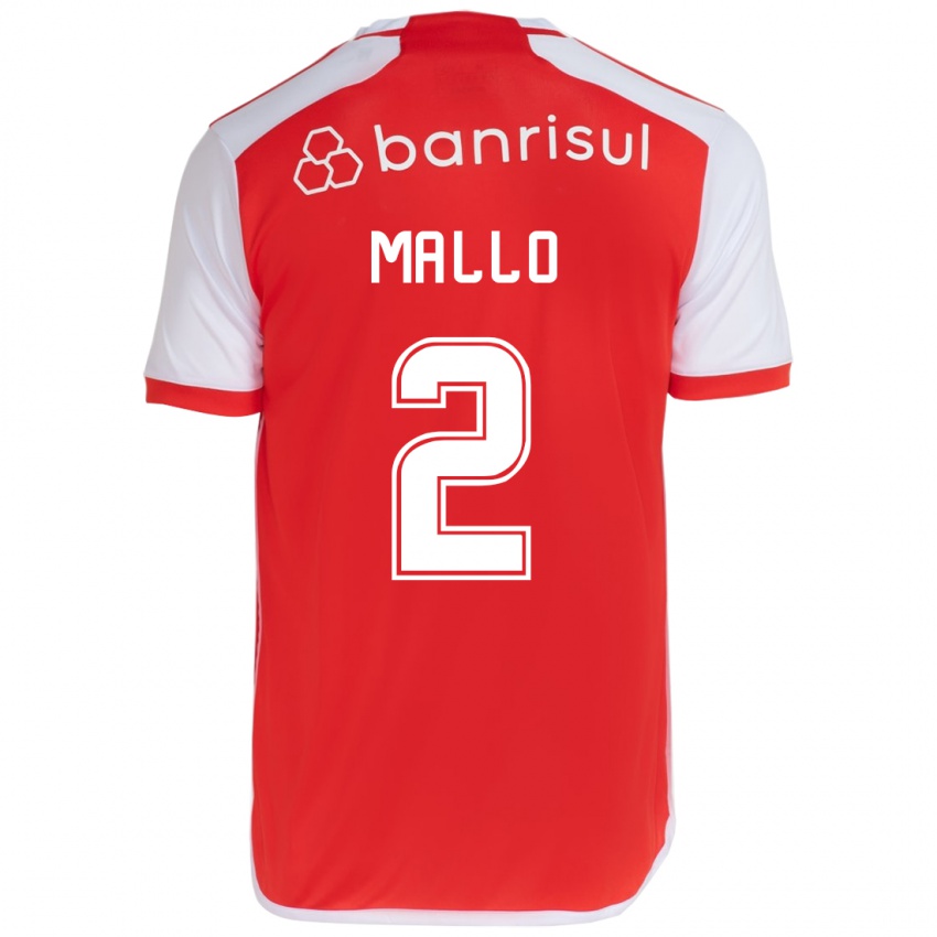 Børn Hugo Mallo #2 Rød Hvid Hjemmebane Spillertrøjer 2024/25 Trøje T-Shirt