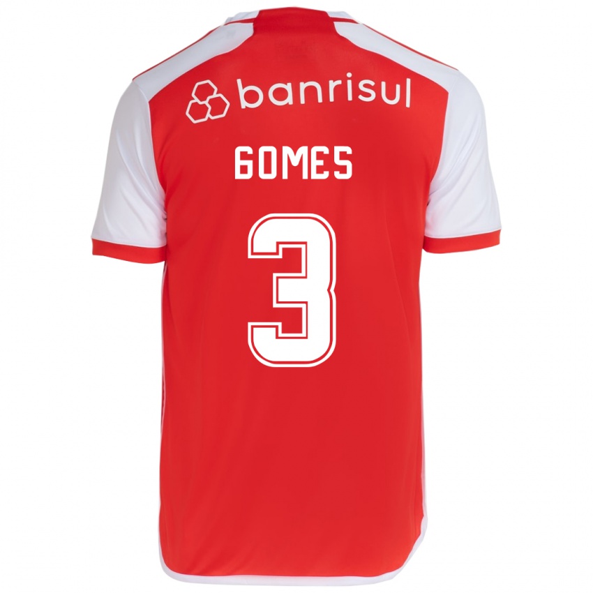 Børn Igor Gomes #3 Rød Hvid Hjemmebane Spillertrøjer 2024/25 Trøje T-Shirt