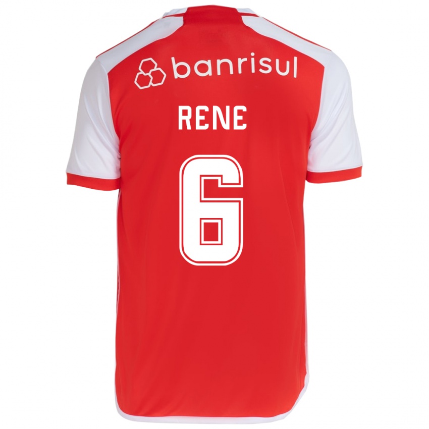 Børn Rene #6 Rød Hvid Hjemmebane Spillertrøjer 2024/25 Trøje T-Shirt