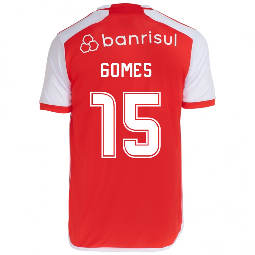 Børn Bruno Gomes #15 Rød Hvid Hjemmebane Spillertrøjer 2024/25 Trøje T-Shirt