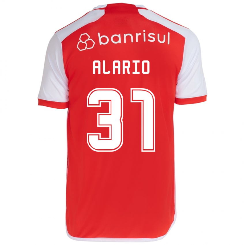 Børn Lucas Alario #31 Rød Hvid Hjemmebane Spillertrøjer 2024/25 Trøje T-Shirt