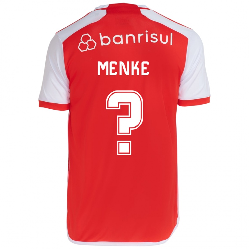 Børn Henrique Menke #0 Rød Hvid Hjemmebane Spillertrøjer 2024/25 Trøje T-Shirt