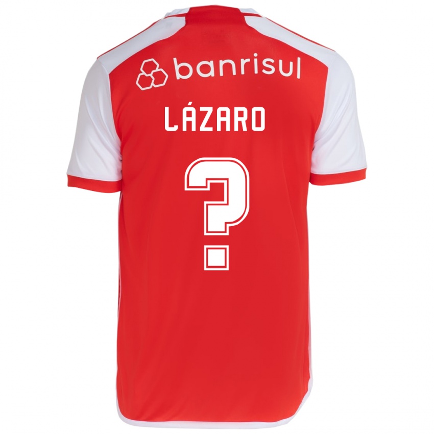 Børn Lázaro #0 Rød Hvid Hjemmebane Spillertrøjer 2024/25 Trøje T-Shirt