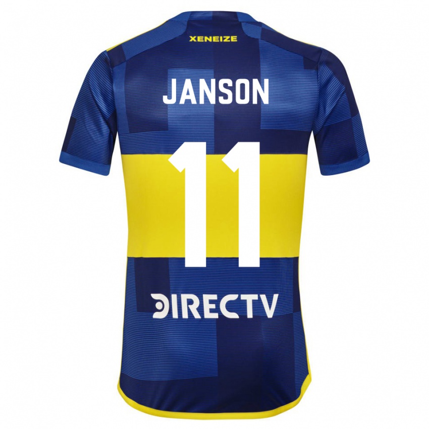 Børn Lucas Janson #11 Blå Gul Hjemmebane Spillertrøjer 2024/25 Trøje T-Shirt