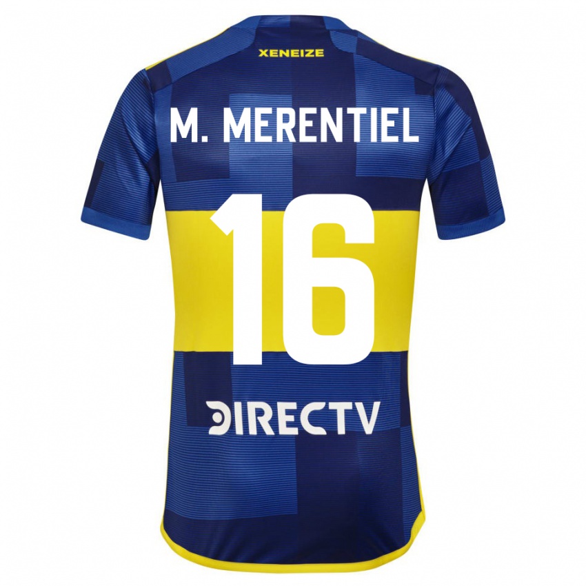 Børn Miguel Merentiel #16 Blå Gul Hjemmebane Spillertrøjer 2024/25 Trøje T-Shirt