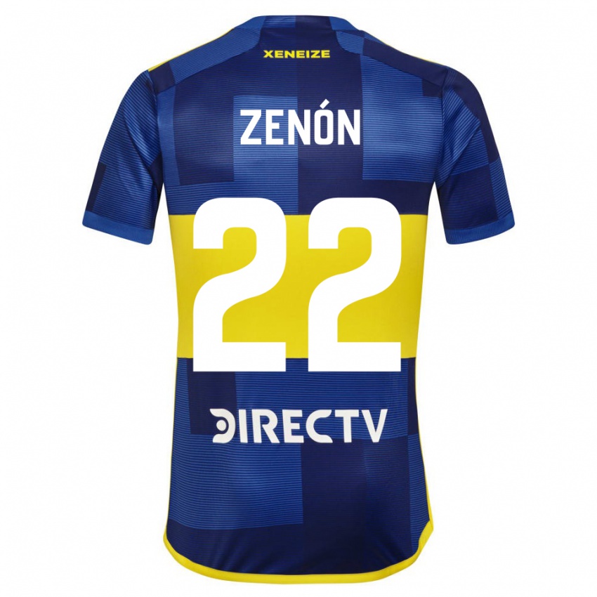 Børn Kevin Zenón #22 Blå Gul Hjemmebane Spillertrøjer 2024/25 Trøje T-Shirt