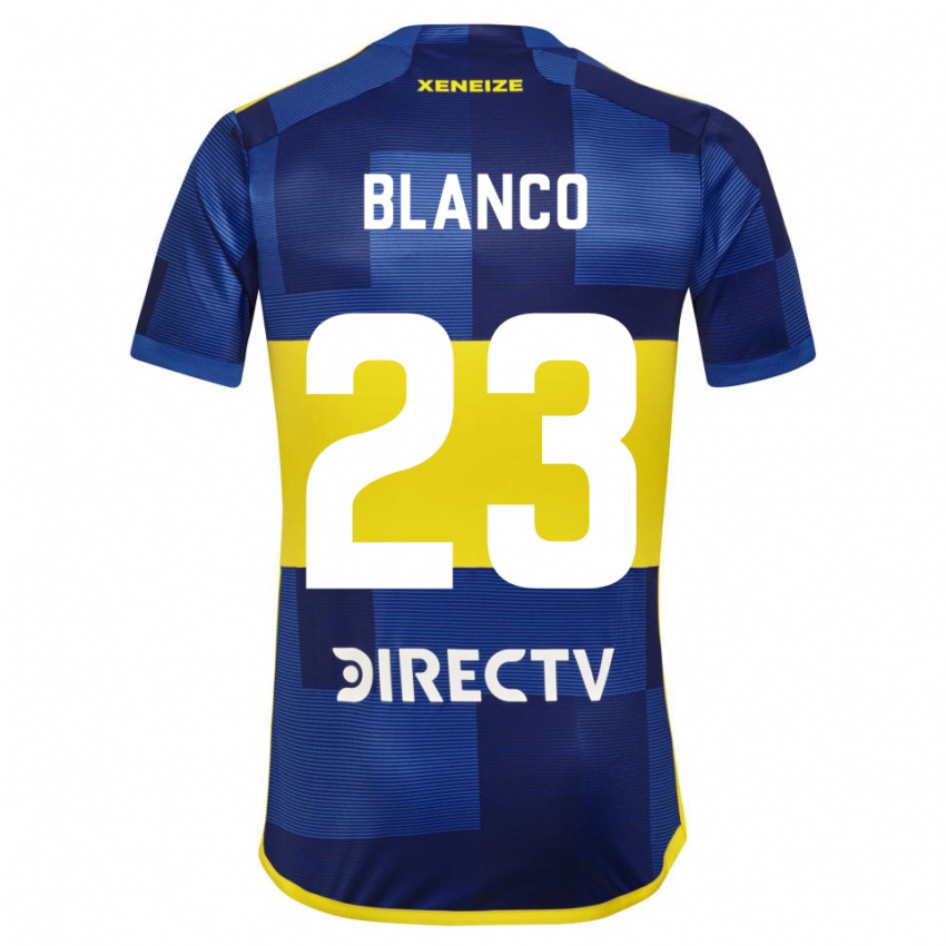 Børn Lautaro Blanco #23 Blå Gul Hjemmebane Spillertrøjer 2024/25 Trøje T-Shirt