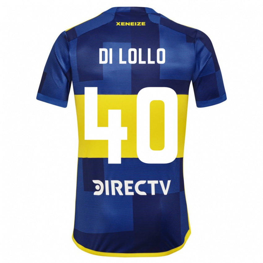 Børn Lautaro Di Lollo #40 Blå Gul Hjemmebane Spillertrøjer 2024/25 Trøje T-Shirt