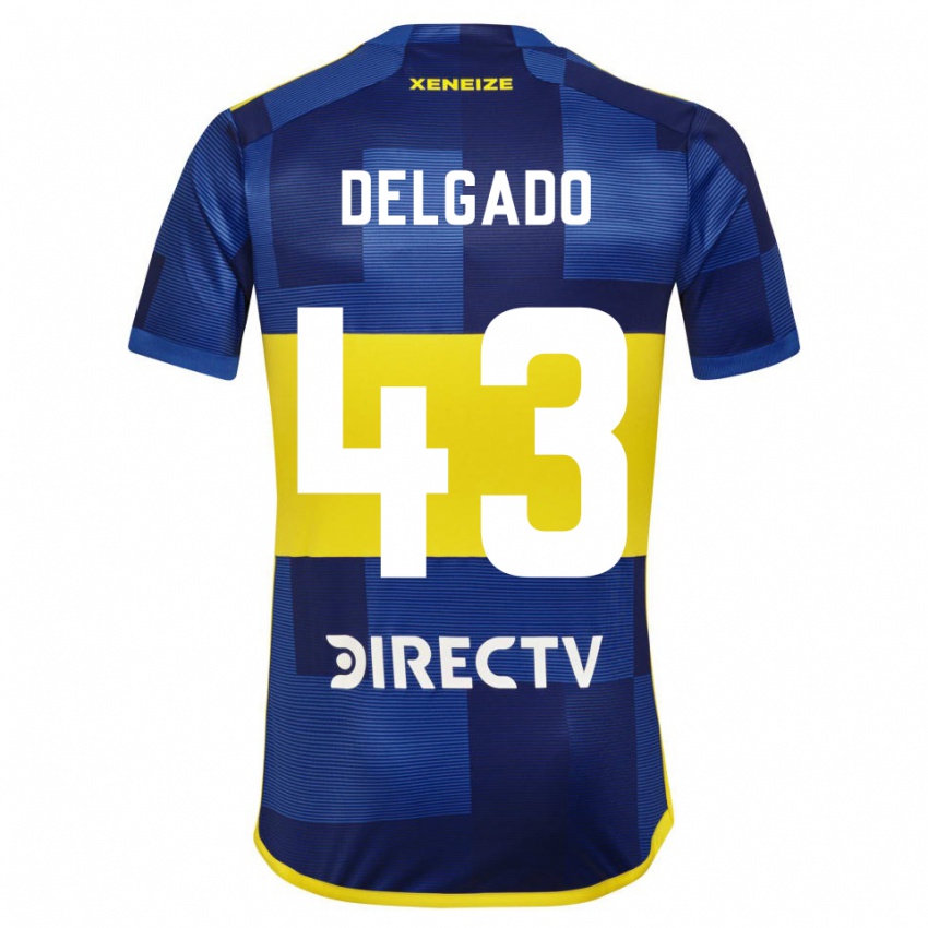 Børn Milton Delgado #43 Blå Gul Hjemmebane Spillertrøjer 2024/25 Trøje T-Shirt