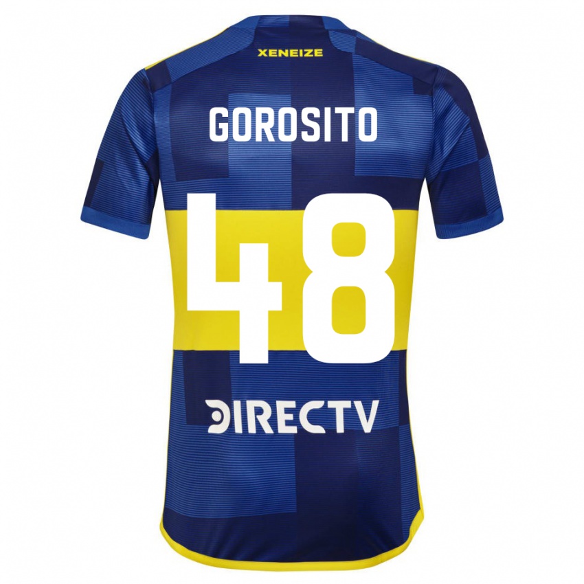 Børn Dylan Gorosito #48 Blå Gul Hjemmebane Spillertrøjer 2024/25 Trøje T-Shirt