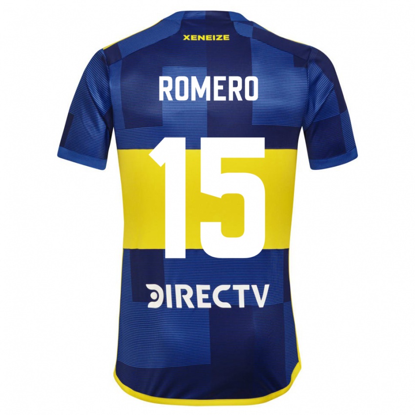 Børn Alejo Romero #15 Blå Gul Hjemmebane Spillertrøjer 2024/25 Trøje T-Shirt