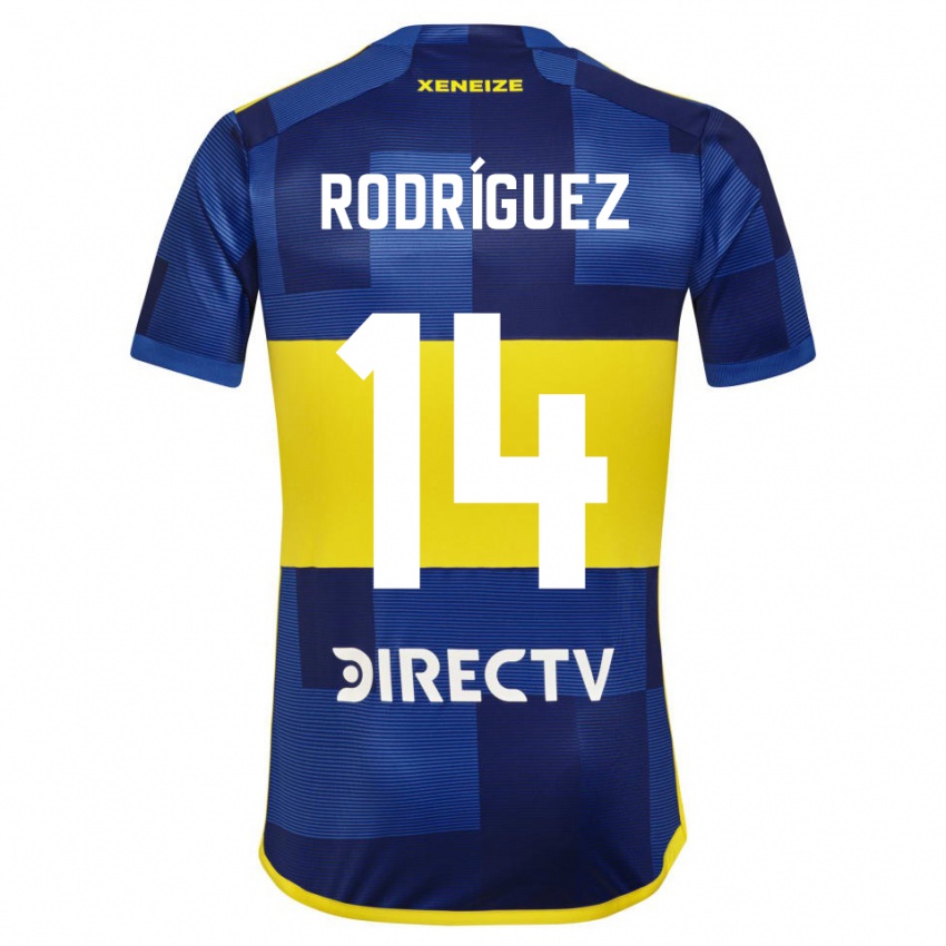 Børn Isaías Rodríguez #14 Blå Gul Hjemmebane Spillertrøjer 2024/25 Trøje T-Shirt