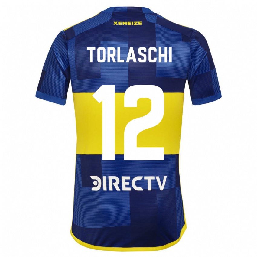 Børn Lucas Torlaschi #12 Blå Gul Hjemmebane Spillertrøjer 2024/25 Trøje T-Shirt