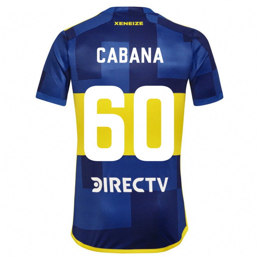 Børn Juan Pablo Cabana #60 Blå Gul Hjemmebane Spillertrøjer 2024/25 Trøje T-Shirt