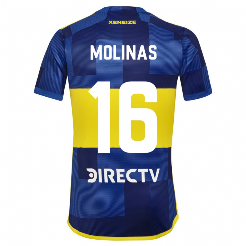 Børn Aaron Molinas #16 Blå Gul Hjemmebane Spillertrøjer 2024/25 Trøje T-Shirt