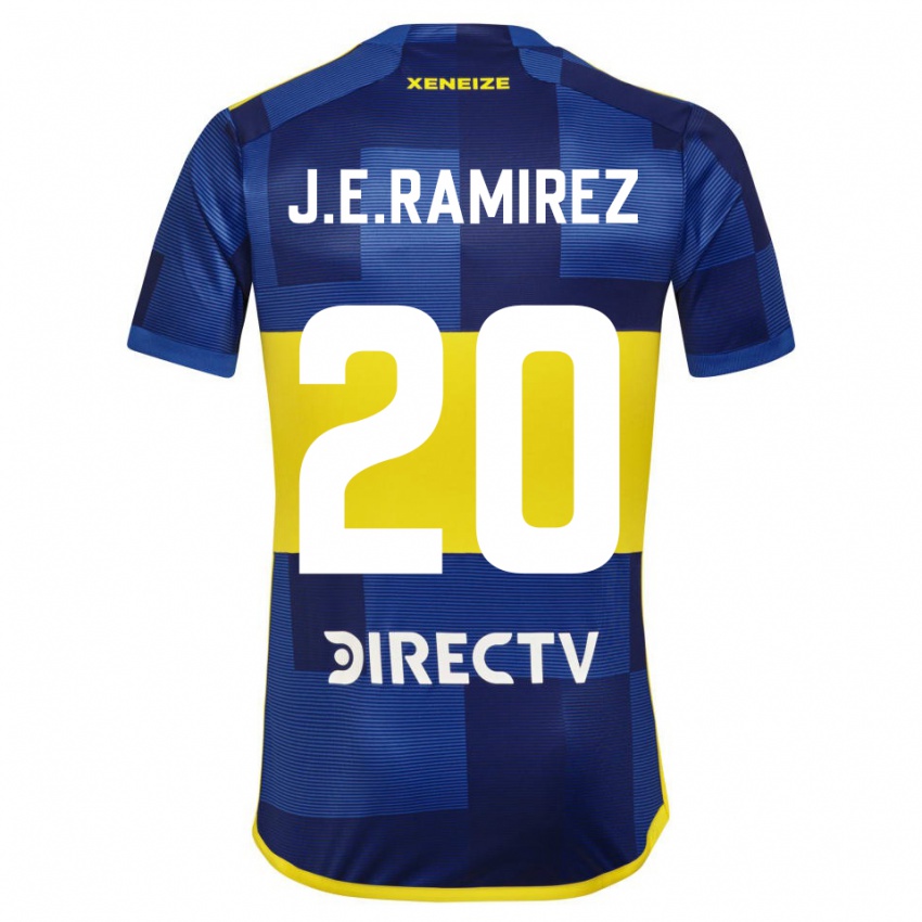 Børn Juan Edgardo Ramirez #20 Blå Gul Hjemmebane Spillertrøjer 2024/25 Trøje T-Shirt