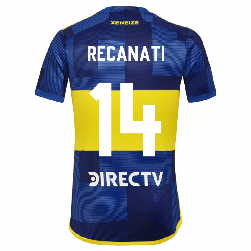 Børn Bianca Recanati #14 Blå Gul Hjemmebane Spillertrøjer 2024/25 Trøje T-Shirt