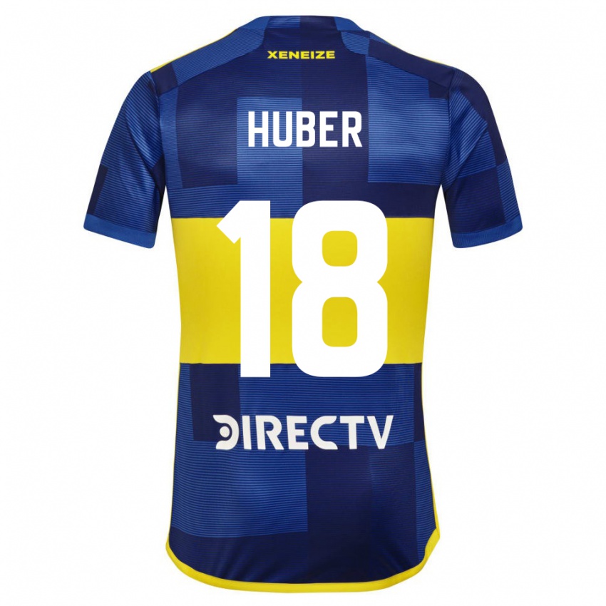 Børn Clarisa Huber #18 Blå Gul Hjemmebane Spillertrøjer 2024/25 Trøje T-Shirt