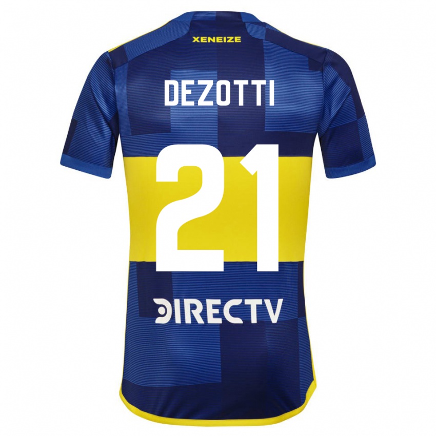 Børn Martina Dezotti #21 Blå Gul Hjemmebane Spillertrøjer 2024/25 Trøje T-Shirt