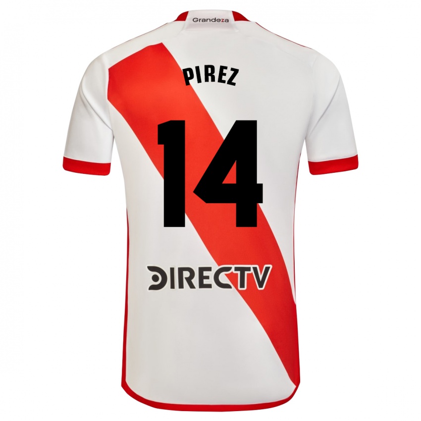 Børn Leandro González Pírez #14 Hvid Rød Hjemmebane Spillertrøjer 2024/25 Trøje T-Shirt