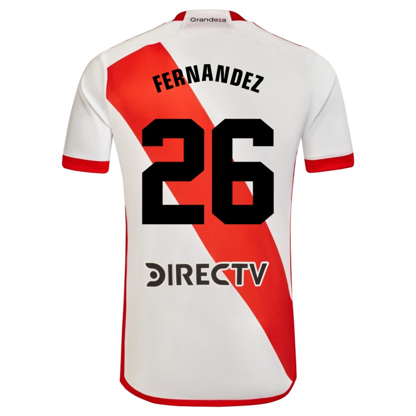 Børn Nacho Fernández #26 Hvid Rød Hjemmebane Spillertrøjer 2024/25 Trøje T-Shirt