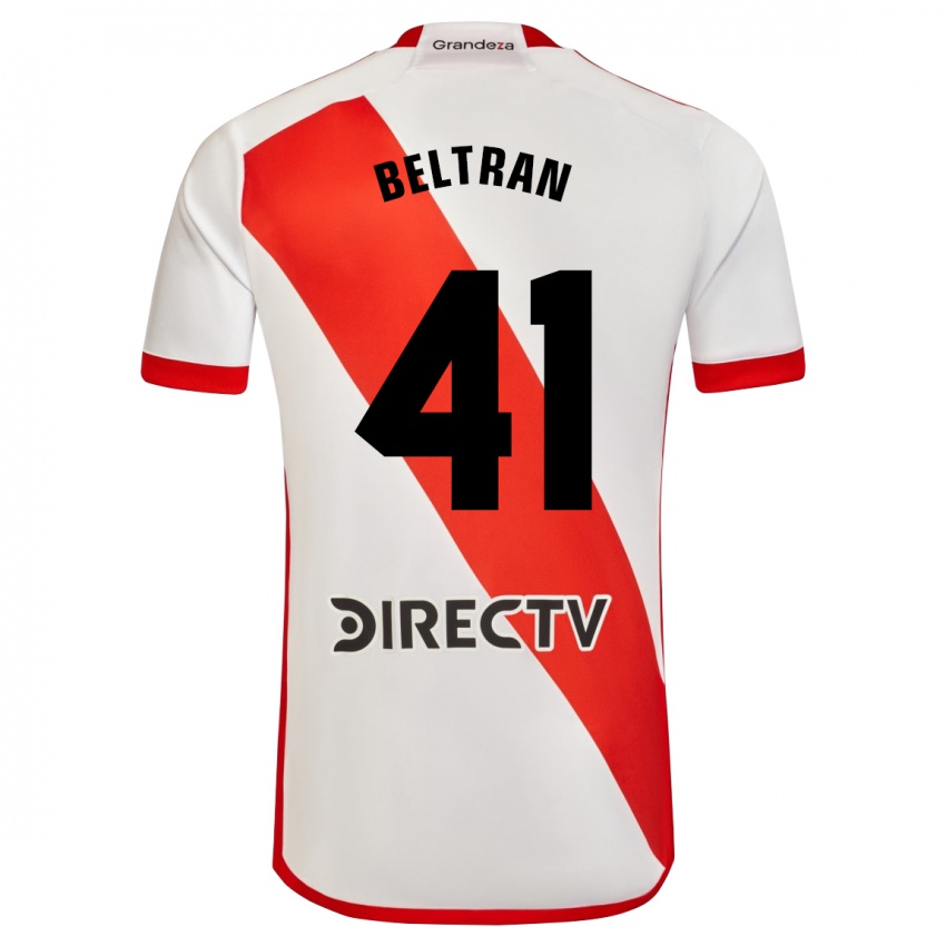 Børn Santiago Beltrán #41 Hvid Rød Hjemmebane Spillertrøjer 2024/25 Trøje T-Shirt