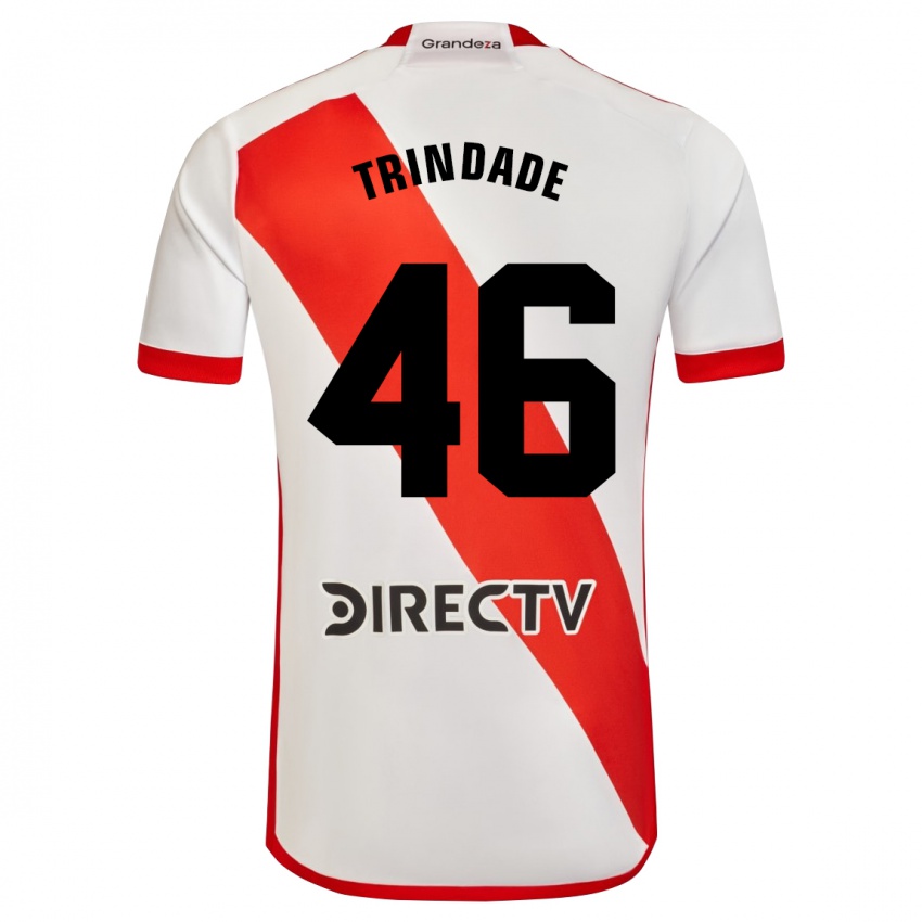 Børn Gonzalo Trindade #46 Hvid Rød Hjemmebane Spillertrøjer 2024/25 Trøje T-Shirt