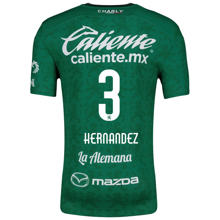 Børn Pedro Hernández #3 Grøn Hvid Hjemmebane Spillertrøjer 2024/25 Trøje T-Shirt