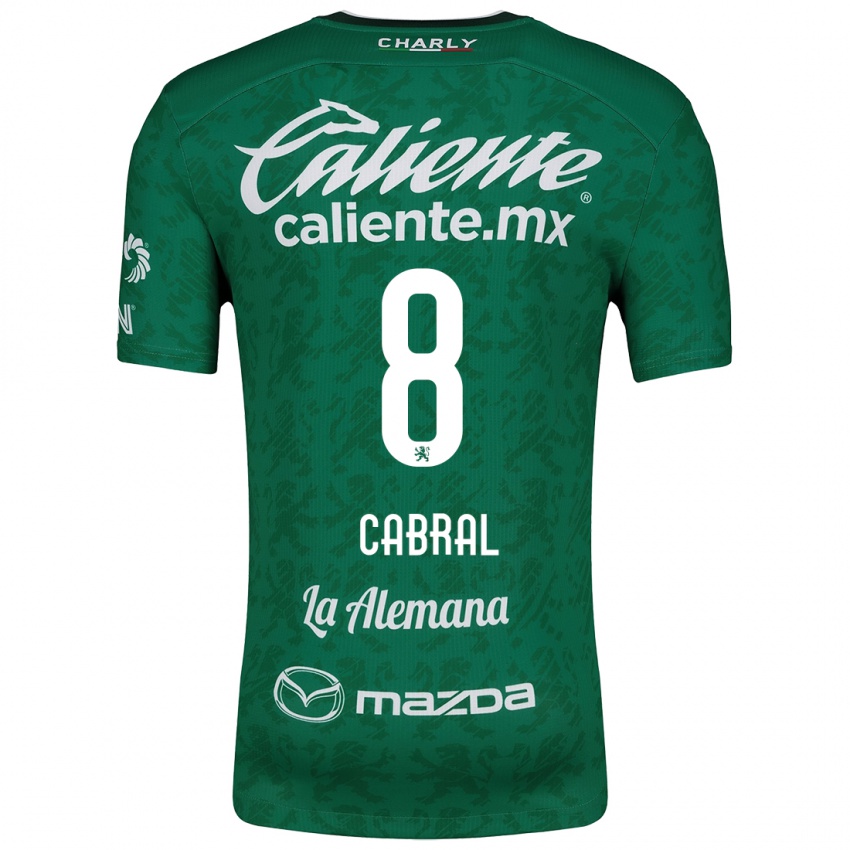 Børn Luciano Cabral #8 Grøn Hvid Hjemmebane Spillertrøjer 2024/25 Trøje T-Shirt