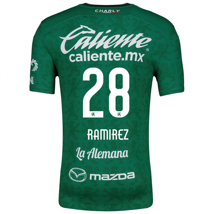 Børn David Ramírez #28 Grøn Hvid Hjemmebane Spillertrøjer 2024/25 Trøje T-Shirt