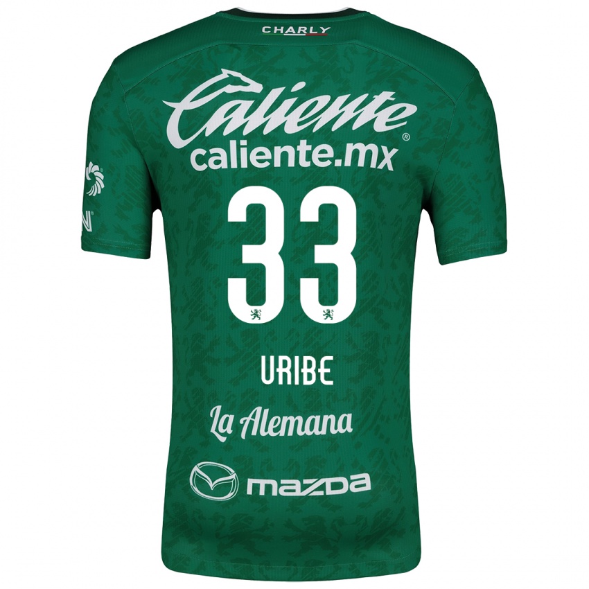 Børn Héctor Uribe #33 Grøn Hvid Hjemmebane Spillertrøjer 2024/25 Trøje T-Shirt