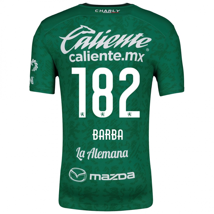 Børn Austin Barba #182 Grøn Hvid Hjemmebane Spillertrøjer 2024/25 Trøje T-Shirt